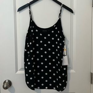 Black and white dot cami tank size small